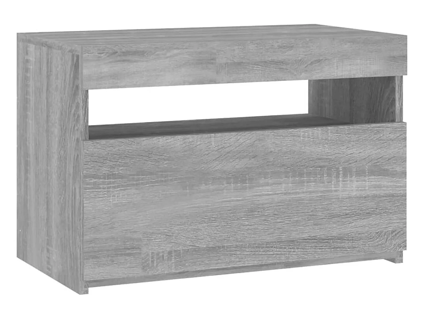 Mueble de TV con luces LED gris Sonoma 60x35x40 cm ES525738