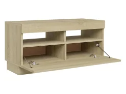 Mueble de TV con luces LED roble Sonoma 80x35x40 cm