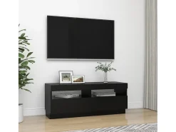 Mueble de TV con luces LED negro 100x35x40 cm