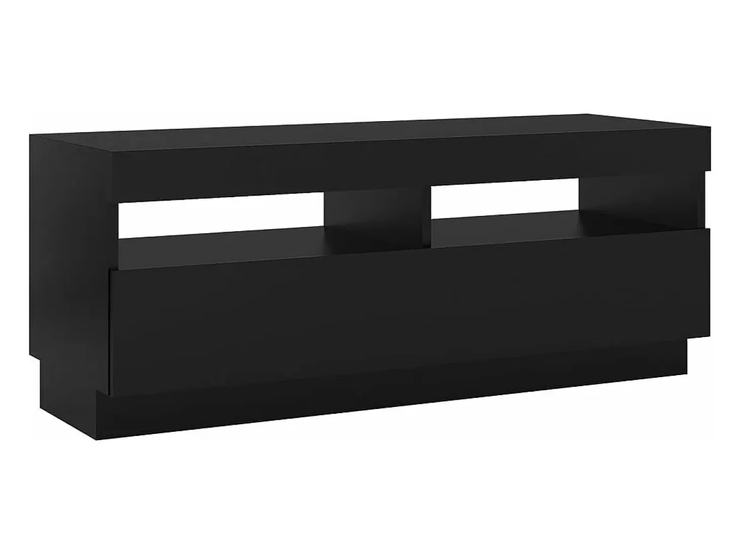 Mueble de TV con luces LED negro 100x35x40 cm
