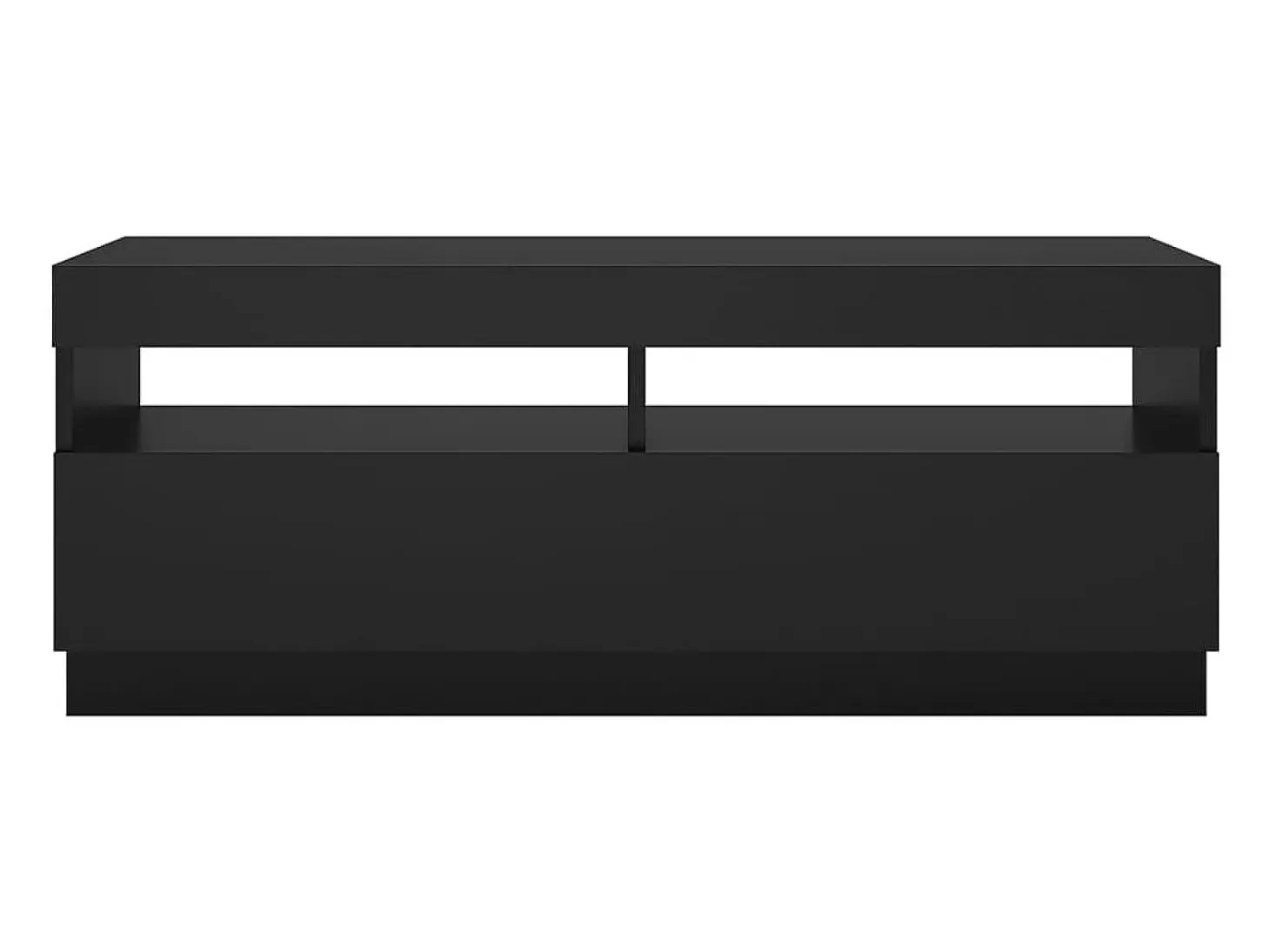 Mueble de TV con luces LED negro 100x35x40 cm