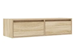 Mueble de TV con luces LED roble sonoma 100X35,5x25 cm