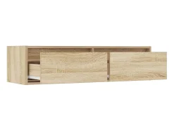 Mueble de TV con luces LED roble sonoma 100X35,5x25 cm