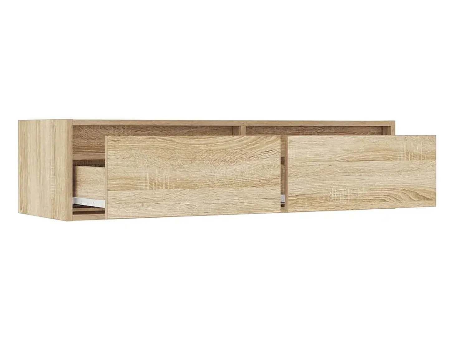 Mueble de TV con luces LED roble sonoma 100X35,5x25 cm
