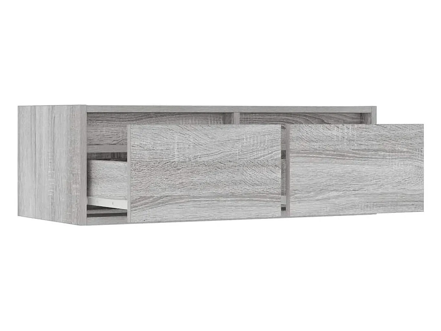 Mueble de TV con luces LED sonoma gris 75x35,5x25 cm