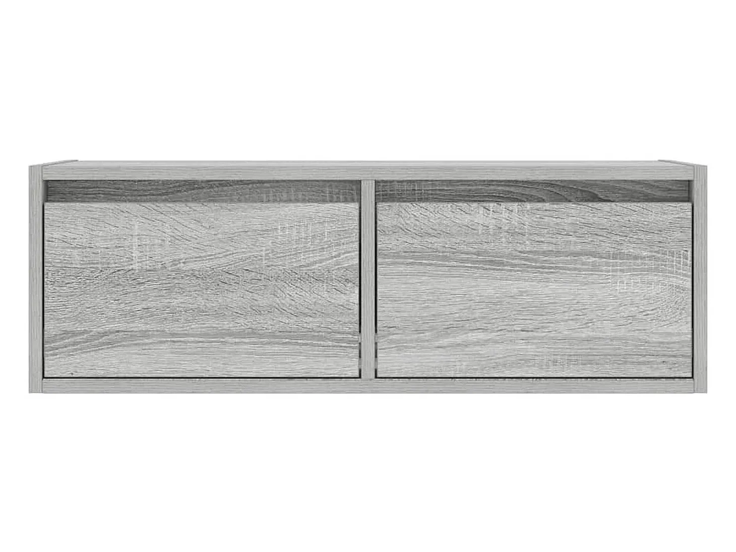 Mueble de TV con luces LED sonoma gris 75x35,5x25 cm