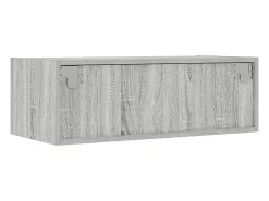 Mueble de TV con luces LED sonoma gris 75x35,5x25 cm