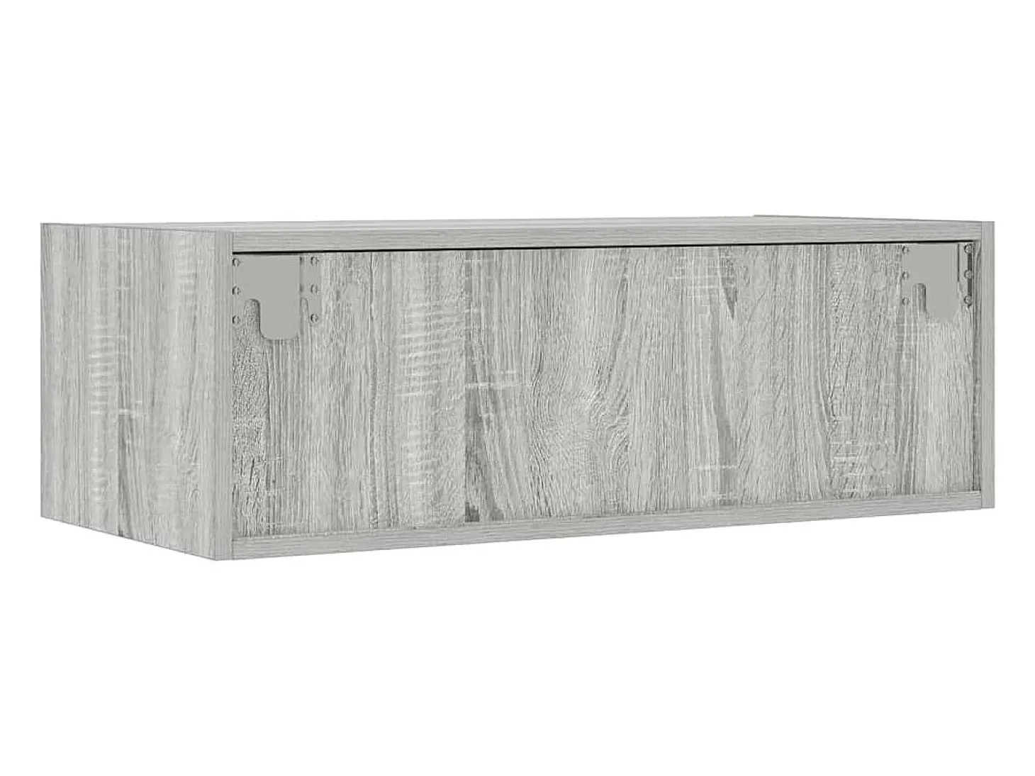 Mueble de TV con luces LED sonoma gris 75x35,5x25 cm
