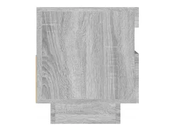 Mueble de TV con luces LED gris Sonoma 80x35x40 cm