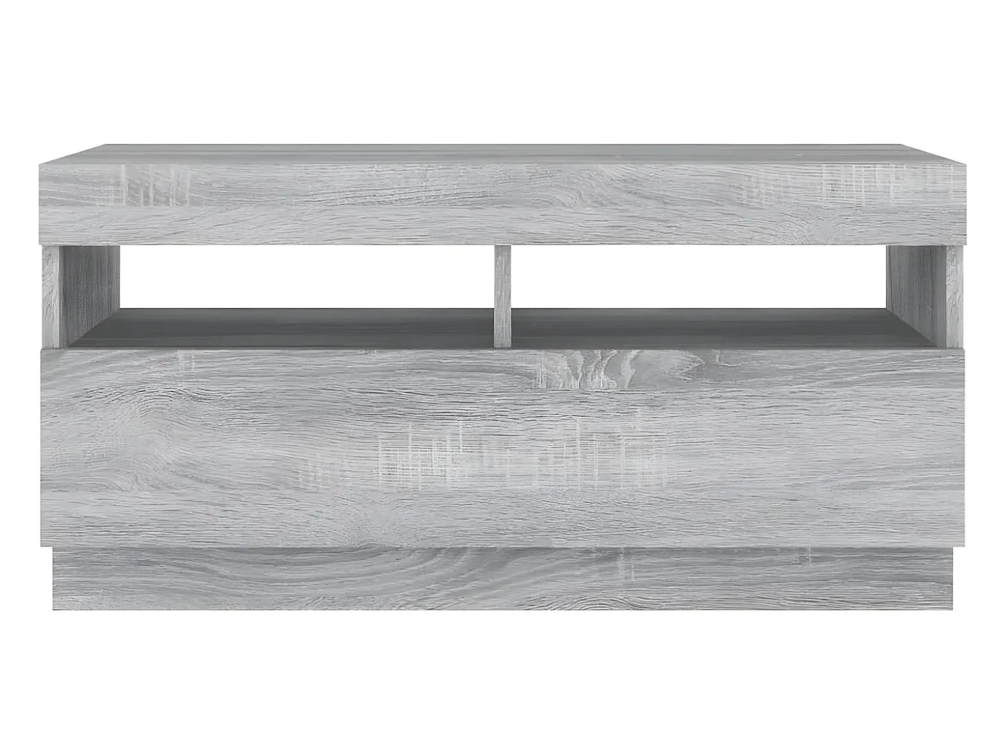 Mueble de TV con luces LED gris Sonoma 80x35x40 cm