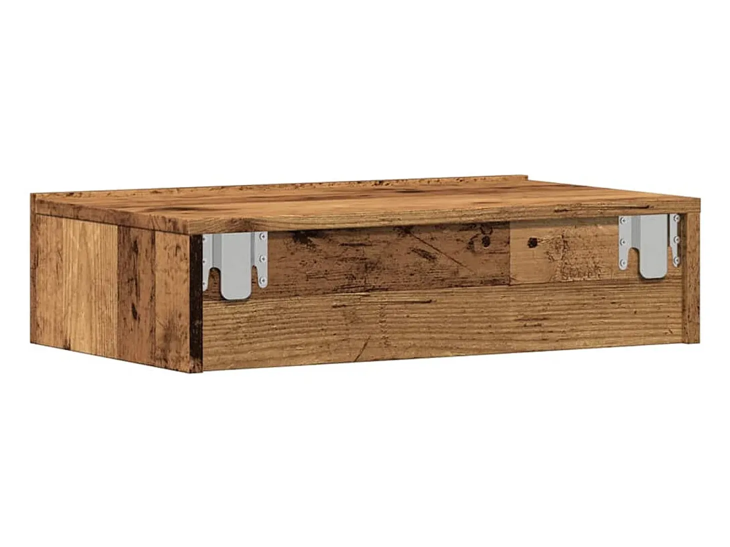 Mueble de TV con luces LED envejecida 60x35x15,5 cm