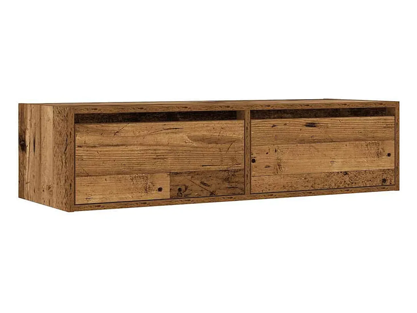 Mueble de TV con luces LED envejecida 100X35,5x25 cm