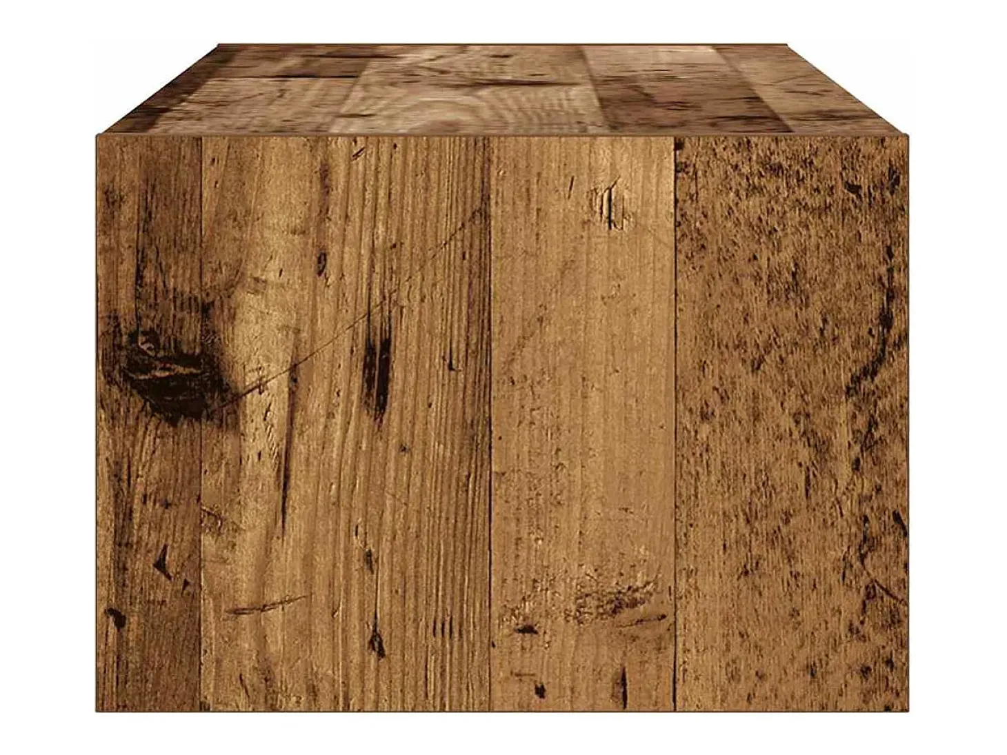 Mueble de TV con luces LED envejecida 100X35,5x25 cm