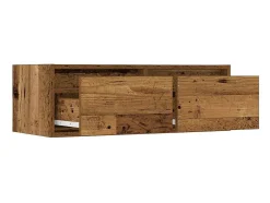 Mueble de TV con luces LED envejecida 75x35,5x25 cm