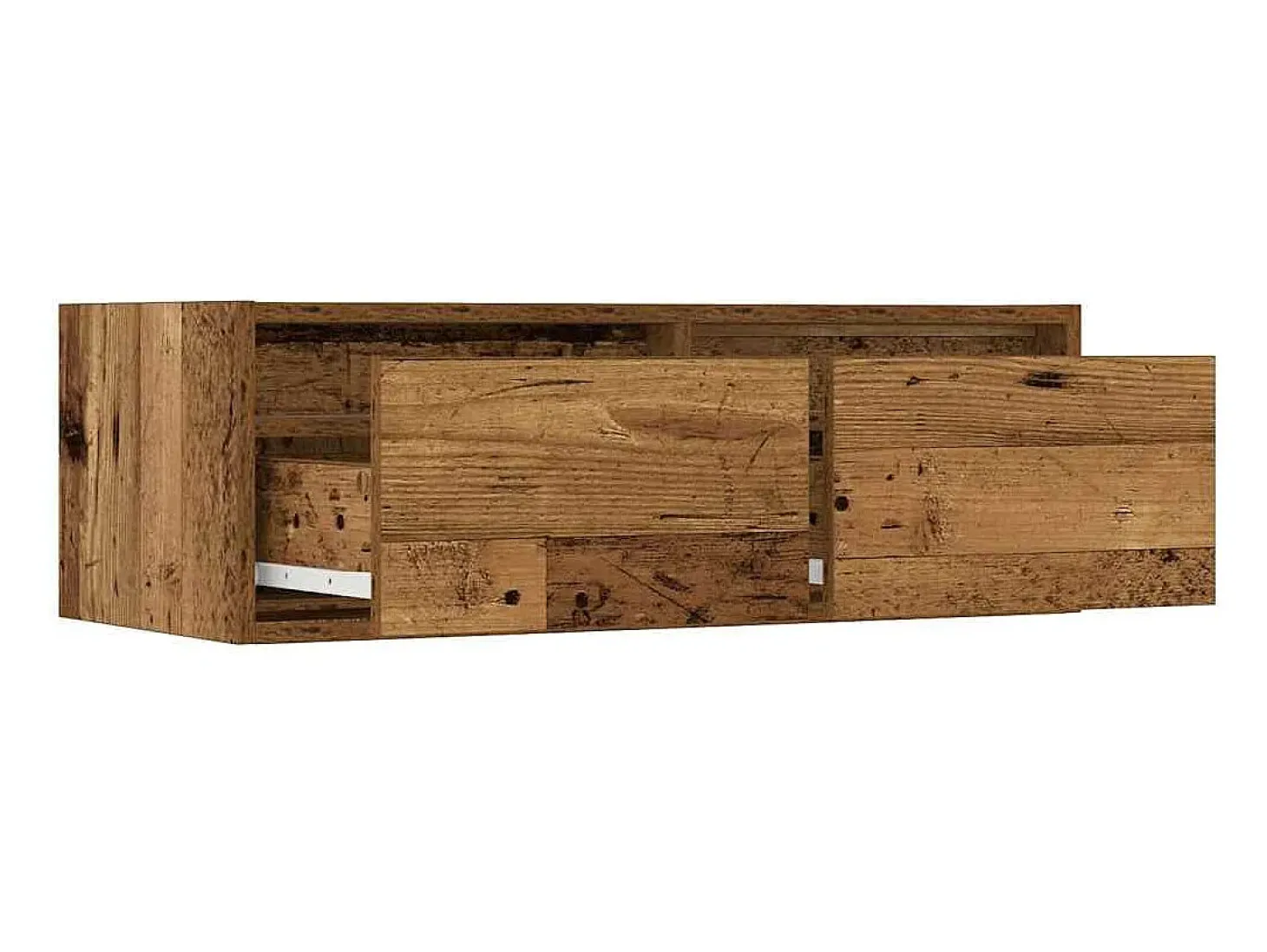Mueble de TV con luces LED envejecida 75x35,5x25 cm