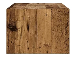Mueble de TV con luces LED envejecida 75x35,5x25 cm