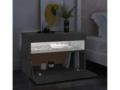 Mueble de TV con luces LED gris hormigón 60x35x40 cm ES47125
