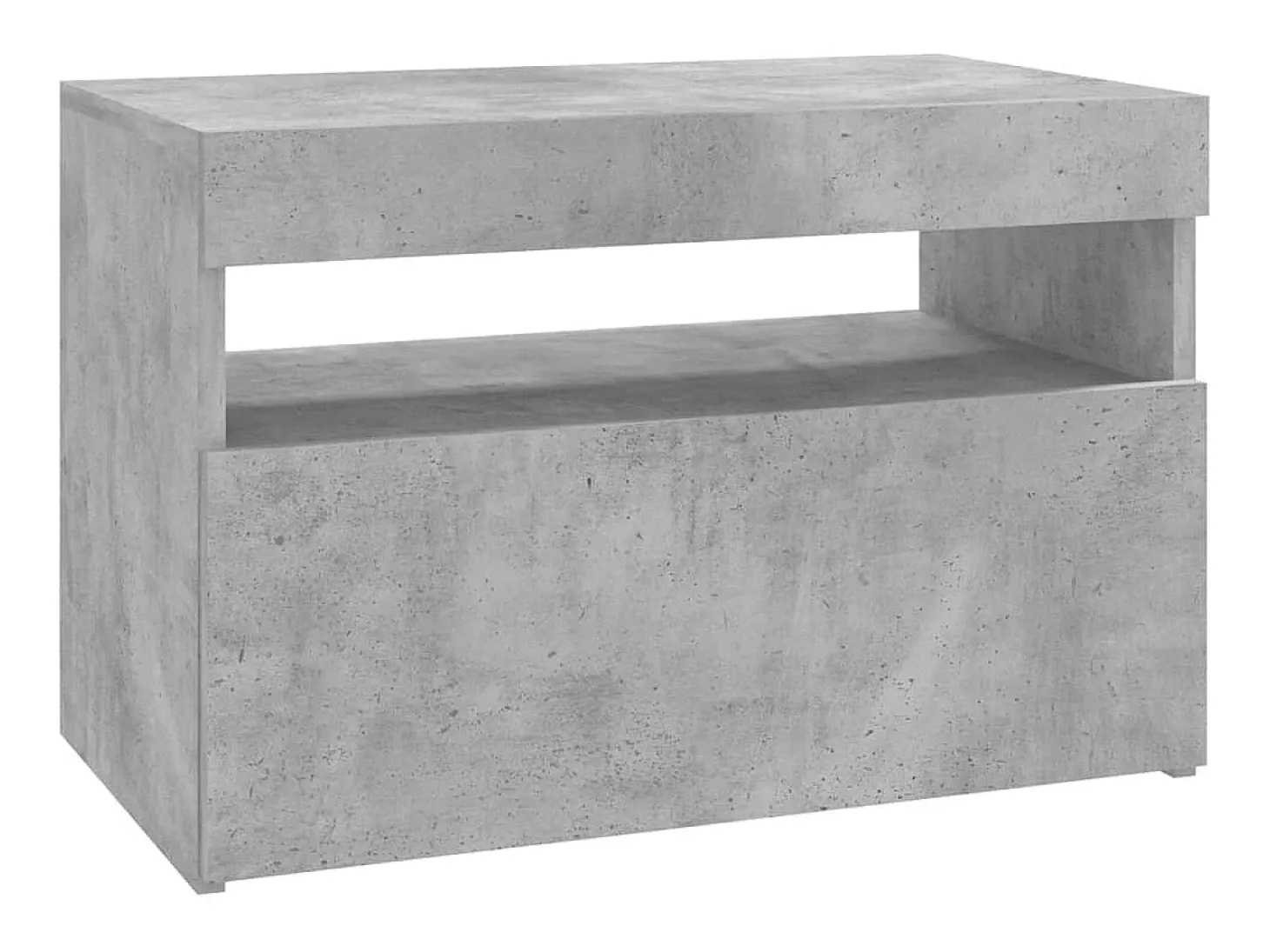 Mueble de TV con luces LED gris hormigón 60x35x40 cm ES47125