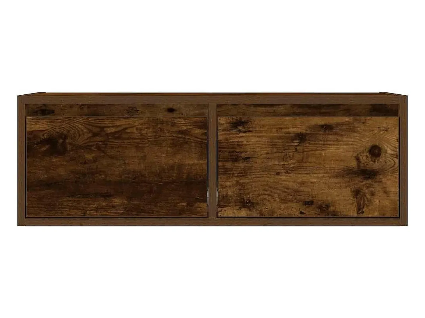 Mueble de TV con luces LED roble ahumado 75x35,5x25 cm