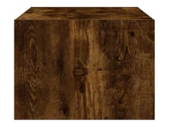 Mueble de TV con luces LED roble ahumado 75x35,5x25 cm
