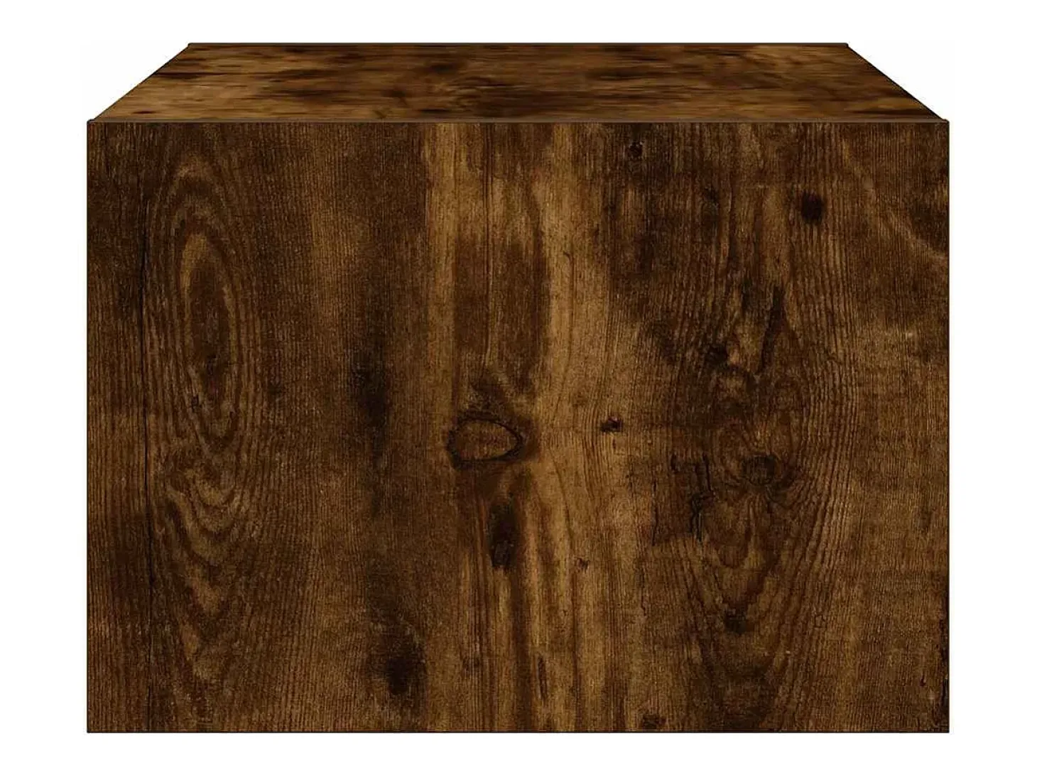 Mueble de TV con luces LED roble ahumado 75x35,5x25 cm