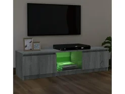 Mueble de TV con luces LED gris Sonoma 120x30x35,5 cm