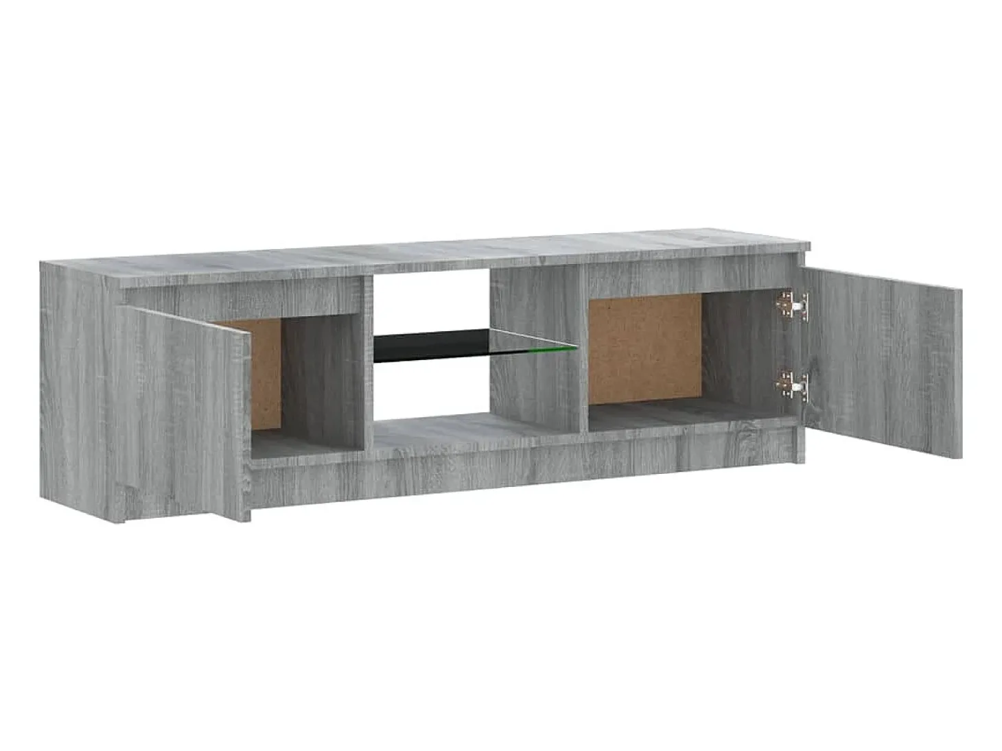 Mueble de TV con luces LED gris Sonoma 120x30x35,5 cm