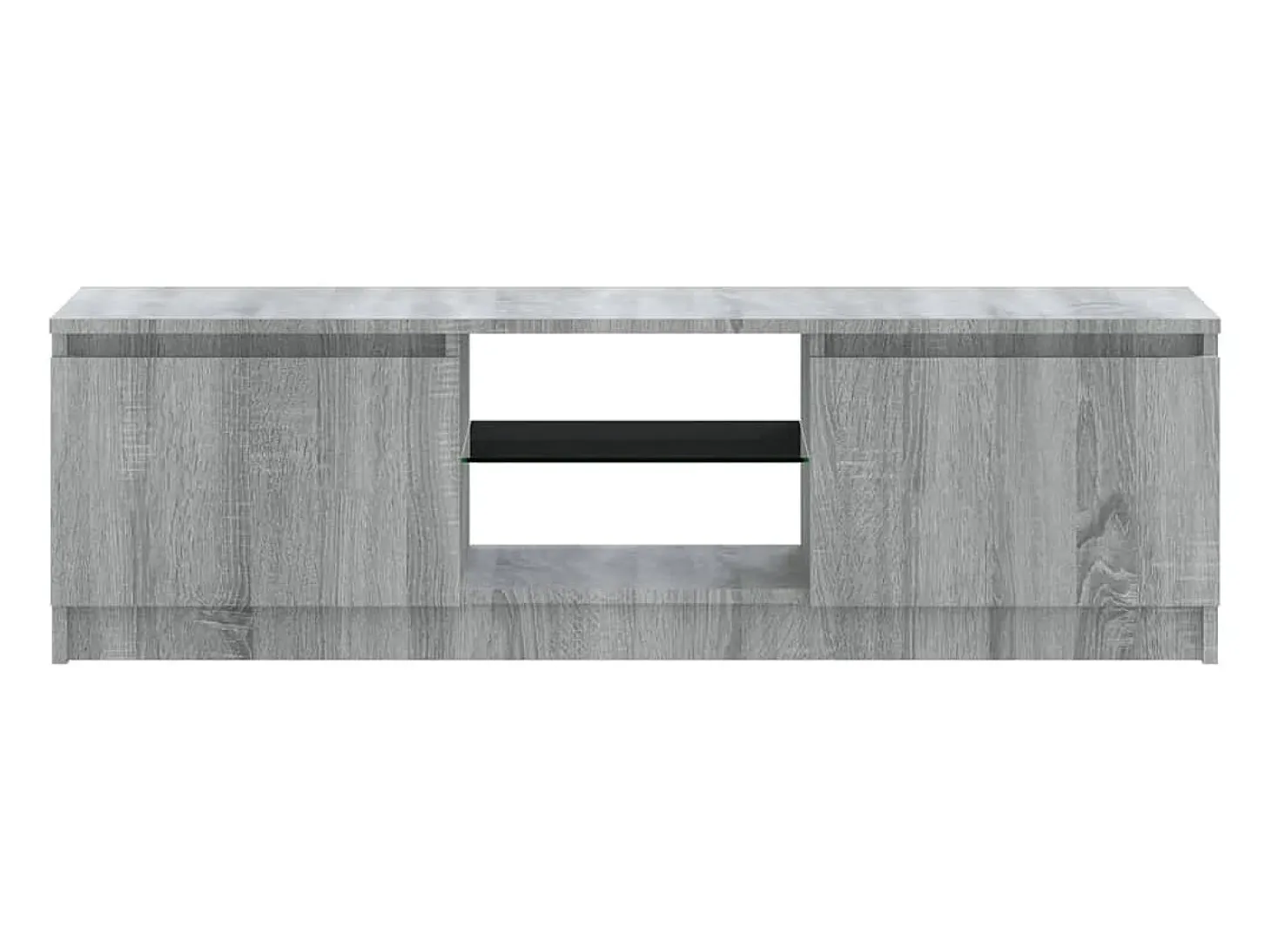 Mueble de TV con luces LED gris Sonoma 120x30x35,5 cm
