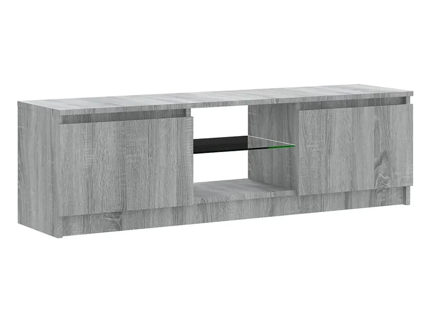 Mueble de TV con luces LED gris Sonoma 120x30x35,5 cm