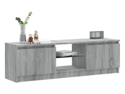 Mueble de TV con luces LED gris Sonoma 120x30x35,5 cm