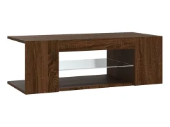 Mueble de TV con luces LED color roble marrón 90x39x30 cm ES39200