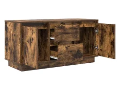 Mueble de TV con luces LED roble ahumado 100x41x50 cm