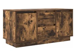 Mueble de TV con luces LED roble ahumado 100x41x50 cm