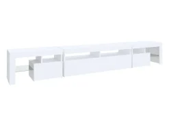 Mueble de TV con luces LED blanco 260x36,5x40 cm