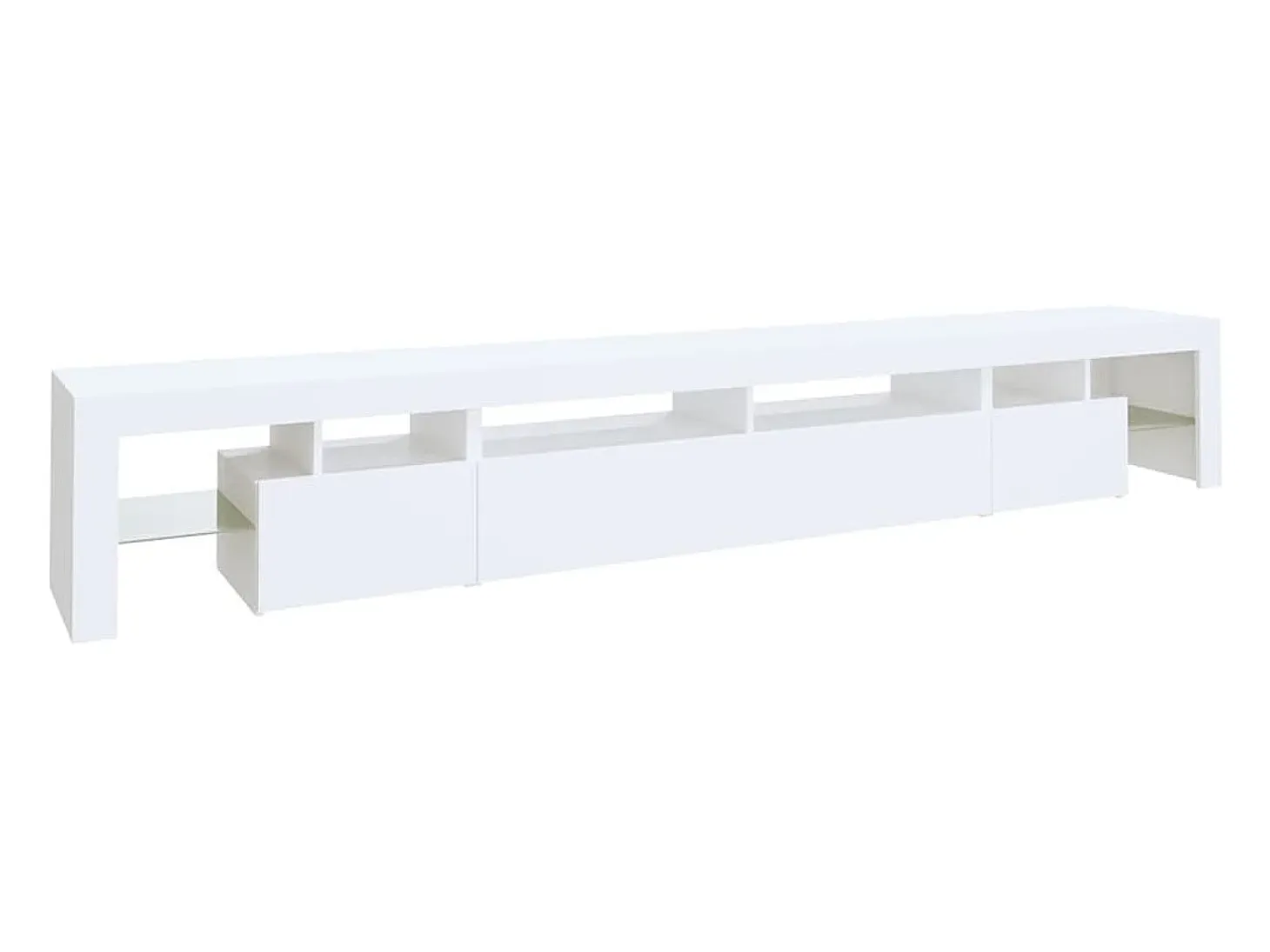Mueble de TV con luces LED blanco 260x36,5x40 cm
