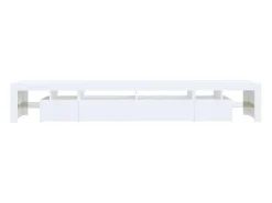 Mueble de TV con luces LED blanco 260x36,5x40 cm