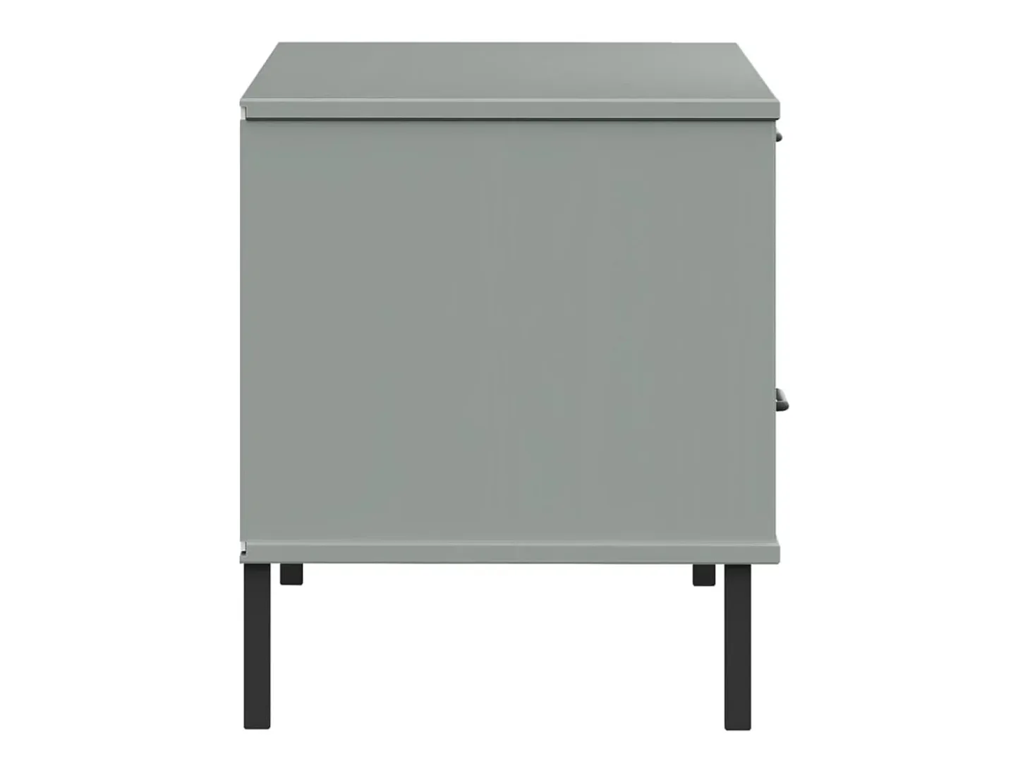Mueble de TV con patas de metal OSLO madera maciza pino gris