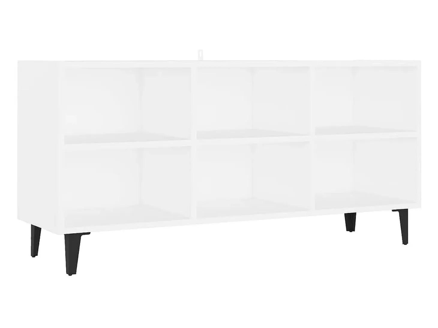 Mueble de TV con patas de metal blanco 103,5x30x50 cm