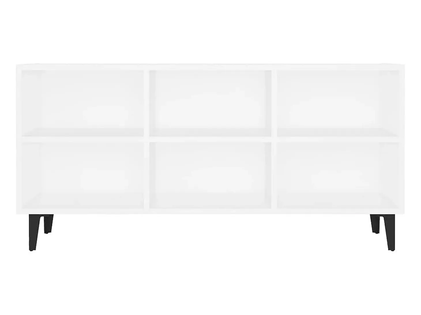 Mueble de TV con patas de metal blanco 103,5x30x50 cm
