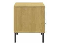 Mueble de TV con patas de metal OSLO madera maciza pino marrón