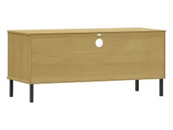 Mueble de TV con patas de metal OSLO madera maciza pino marrón