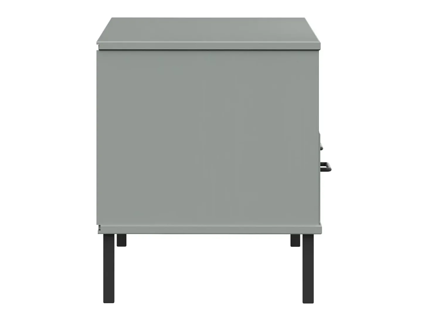 Mueble de TV con patas de metal OSLO madera maciza pino gris