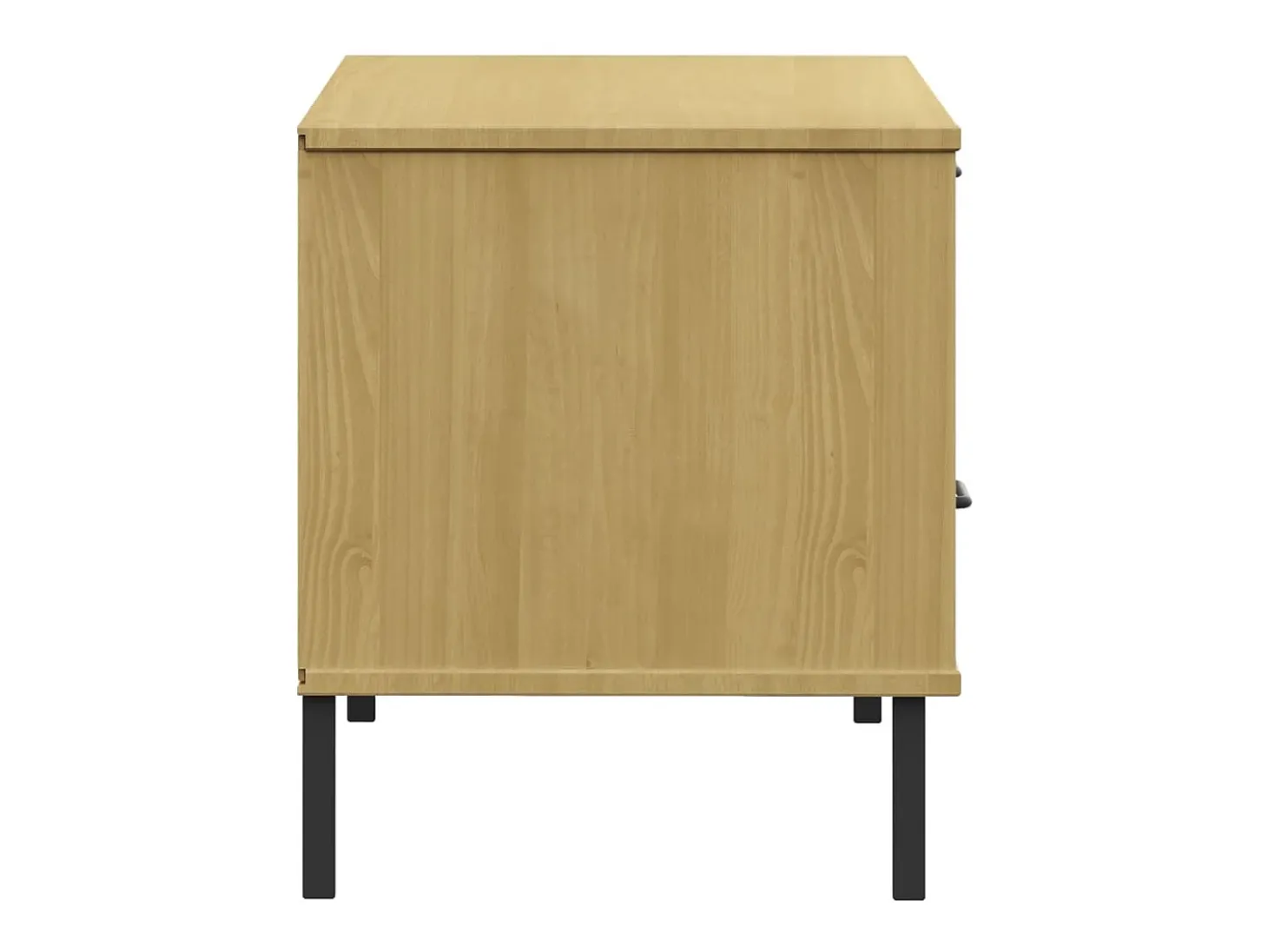 Mueble de TV con patas de metal OSLO madera maciza pino marrón