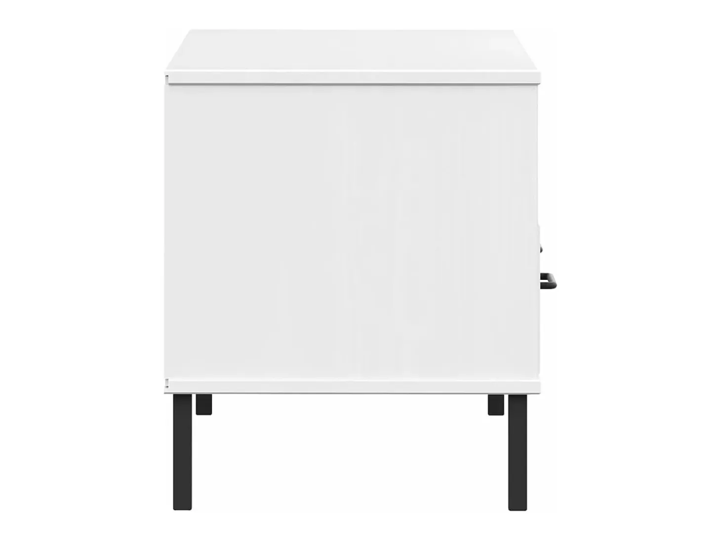 Mueble de TV con patas de metal OSLO madera maciza pino blanco
