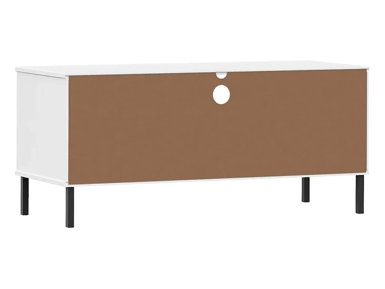 Mueble de TV con patas de metal OSLO madera maciza pino blanco