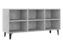 Mueble de TV con patas metal gris hormigón 103,5x30x50 cm