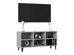 Mueble de TV con patas metal gris hormigón 103,5x30x50 cm