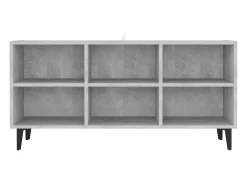 Mueble de TV con patas metal gris hormigón 103,5x30x50 cm