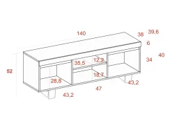 Mueble de TV con patas