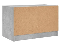 Mueble de TV con puertas de vidrio gris hormigón 68x37x42 cm